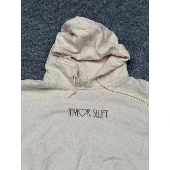 Taylor Swift The Eras Tour Hoodie XL Cream Beige Graphic Sweatshirt Merch - Picture 11 of 12